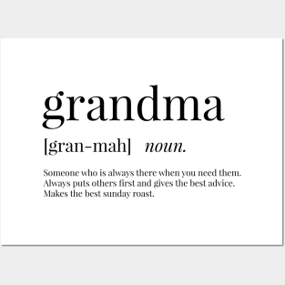 Grandma Definition Posters and Art